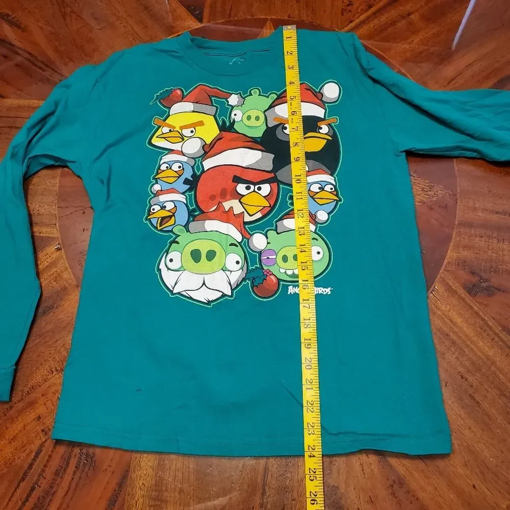 Angry Birds Rovio Entertainment Youth Size 18 Christmas L/S  T-shirt